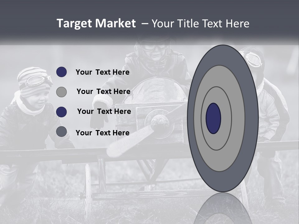 A Group Of Children Sitting On Top Of A Wooden Bench PowerPoint Template