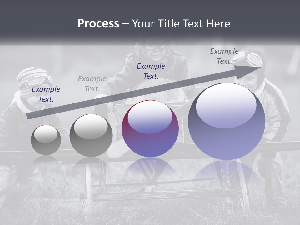 A Group Of Children Sitting On Top Of A Wooden Bench PowerPoint Template