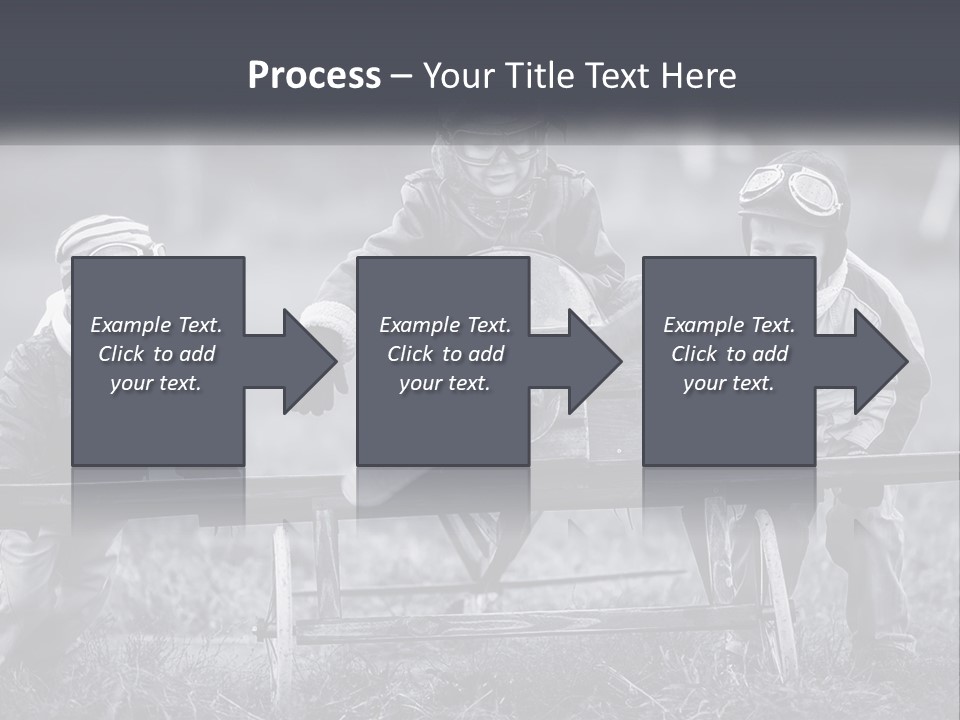 A Group Of Children Sitting On Top Of A Wooden Bench PowerPoint Template