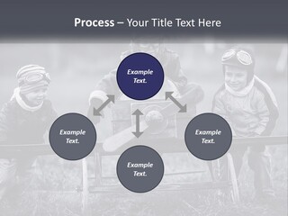 A Group Of Children Sitting On Top Of A Wooden Bench PowerPoint Template