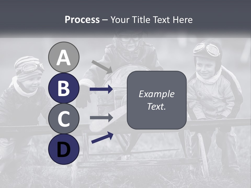 A Group Of Children Sitting On Top Of A Wooden Bench PowerPoint Template
