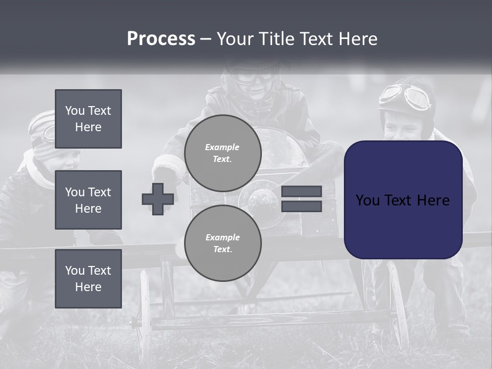 A Group Of Children Sitting On Top Of A Wooden Bench PowerPoint Template