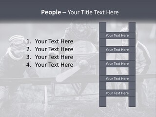 A Group Of Children Sitting On Top Of A Wooden Bench PowerPoint Template