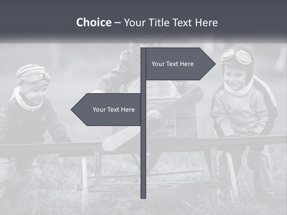 A Group Of Children Sitting On Top Of A Wooden Bench PowerPoint Template
