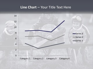 A Group Of Children Sitting On Top Of A Wooden Bench PowerPoint Template