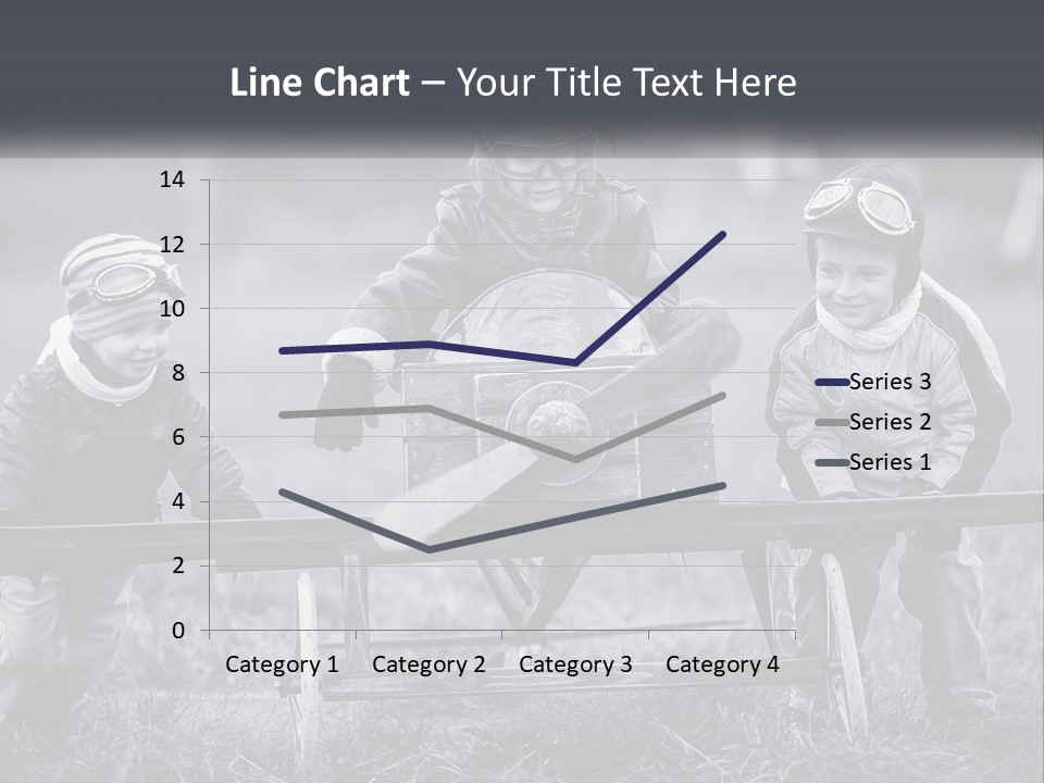 A Group Of Children Sitting On Top Of A Wooden Bench PowerPoint Template