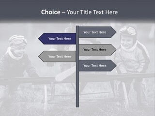 A Group Of Children Sitting On Top Of A Wooden Bench PowerPoint Template