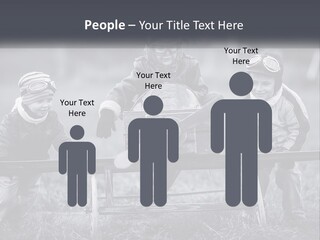 A Group Of Children Sitting On Top Of A Wooden Bench PowerPoint Template