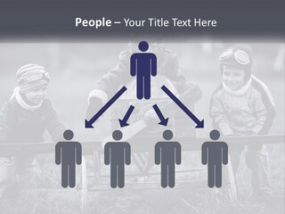 A Group Of Children Sitting On Top Of A Wooden Bench PowerPoint Template