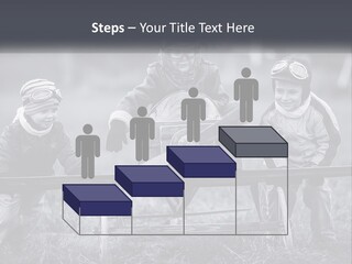 A Group Of Children Sitting On Top Of A Wooden Bench PowerPoint Template