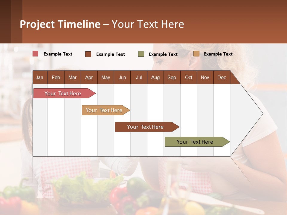 A Woman And A Little Girl Eating Vegetables PowerPoint Template