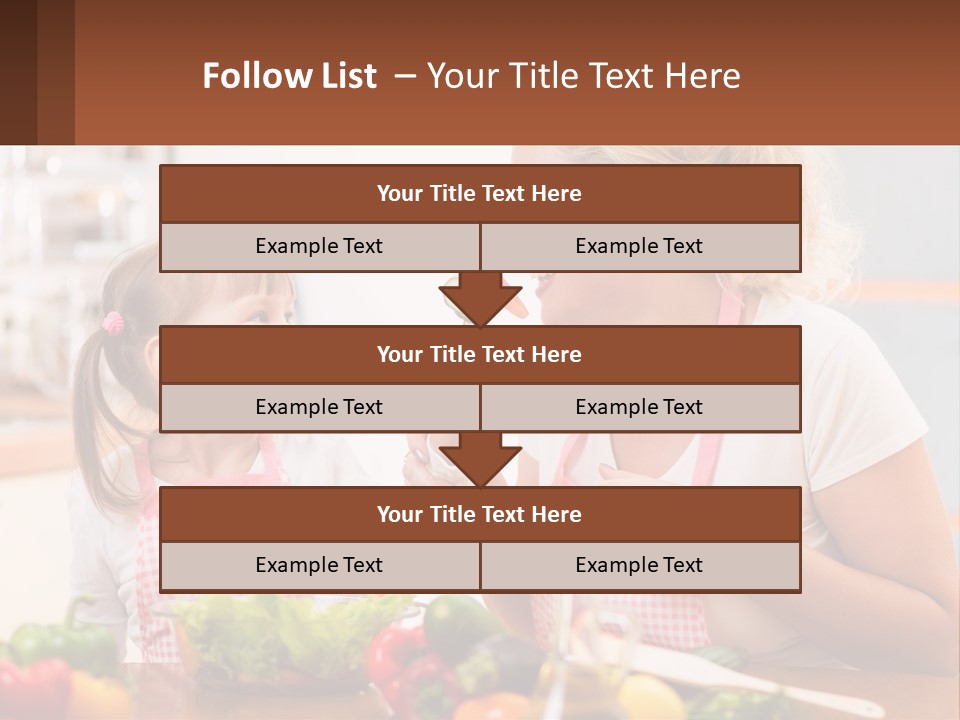 A Woman And A Little Girl Eating Vegetables PowerPoint Template