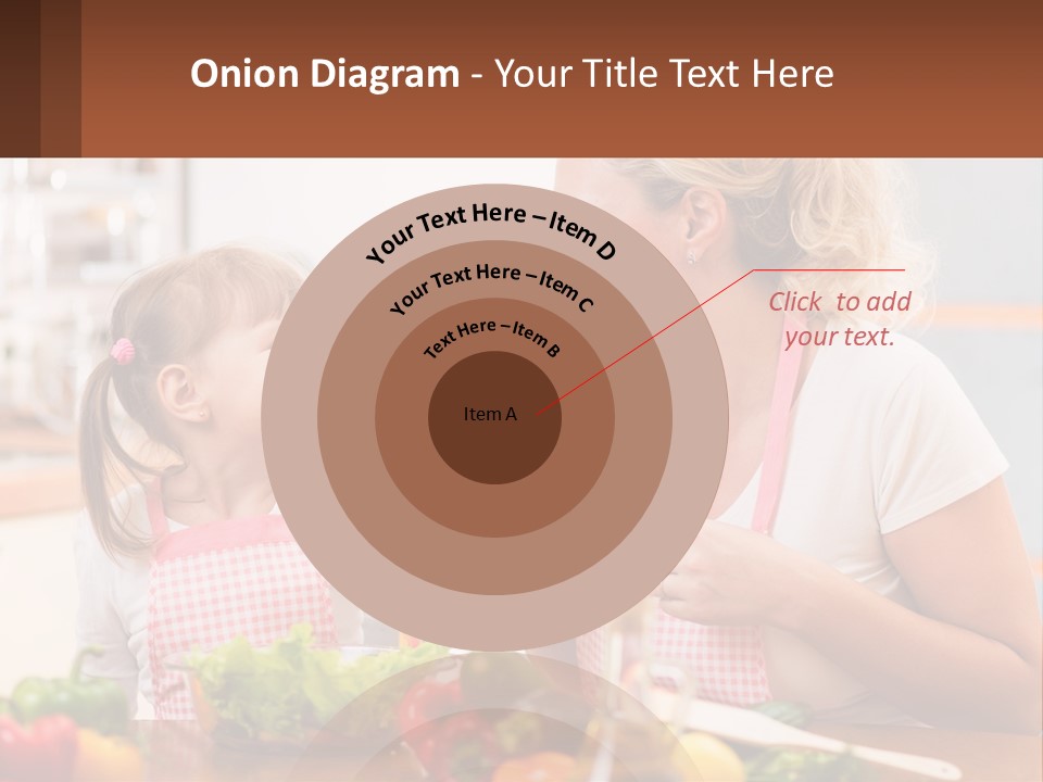 A Woman And A Little Girl Eating Vegetables PowerPoint Template