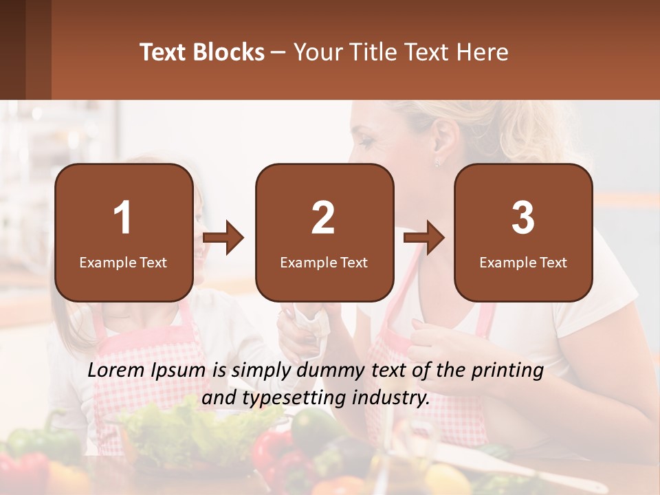 A Woman And A Little Girl Eating Vegetables PowerPoint Template