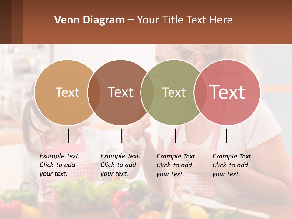 A Woman And A Little Girl Eating Vegetables PowerPoint Template