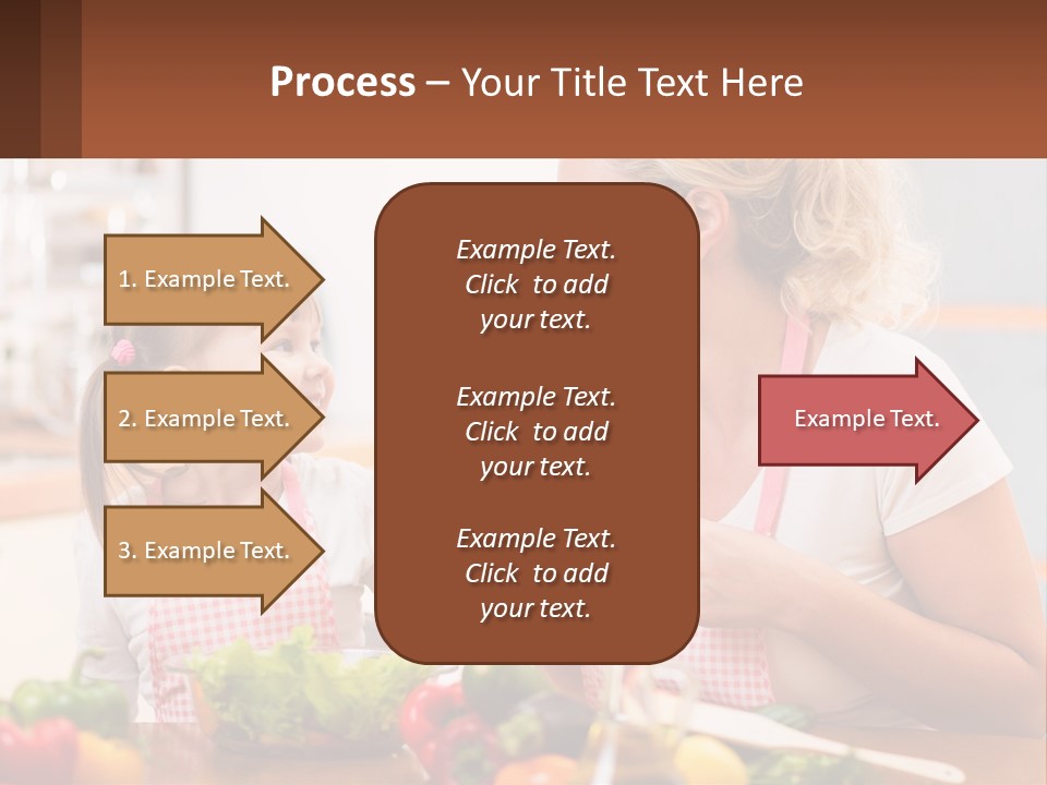 A Woman And A Little Girl Eating Vegetables PowerPoint Template