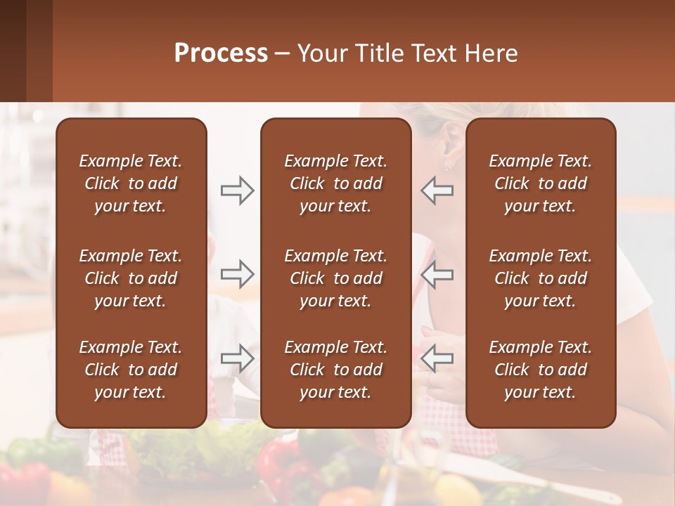A Woman And A Little Girl Eating Vegetables PowerPoint Template