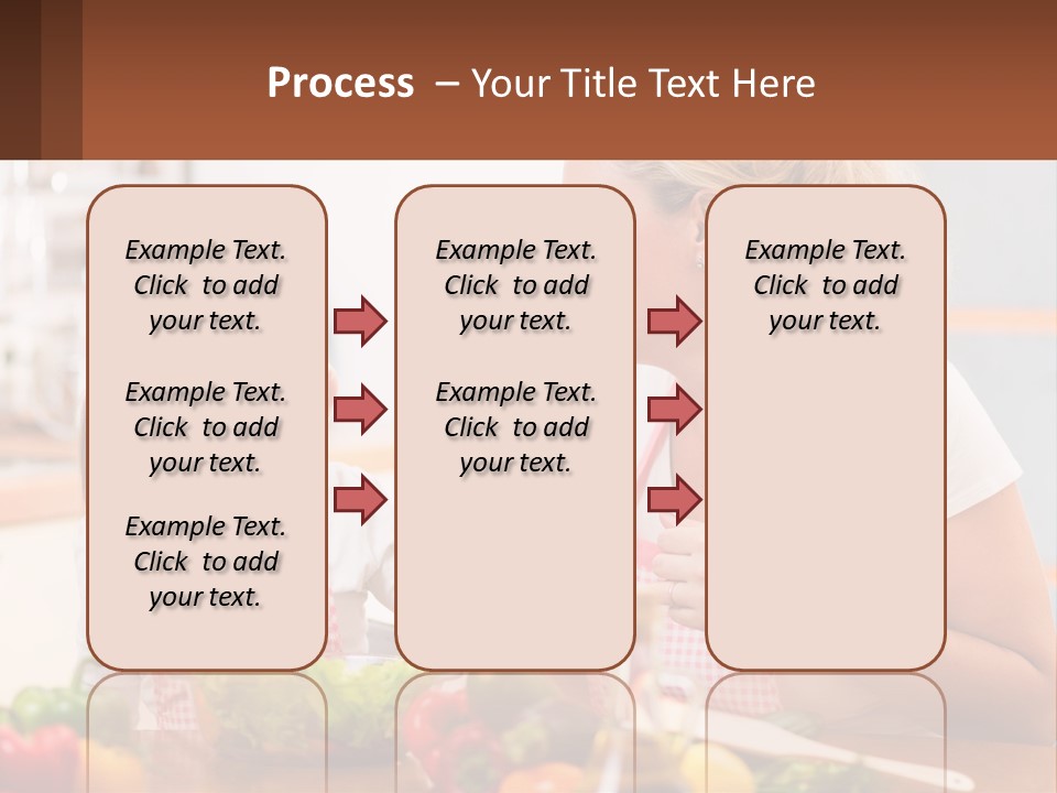 A Woman And A Little Girl Eating Vegetables PowerPoint Template
