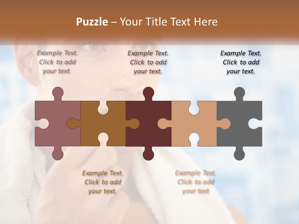 A Man Brushing His Teeth With A Toothbrush PowerPoint Template