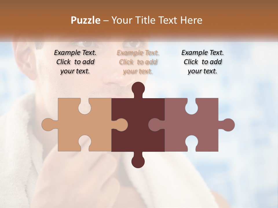 A Man Brushing His Teeth With A Toothbrush PowerPoint Template