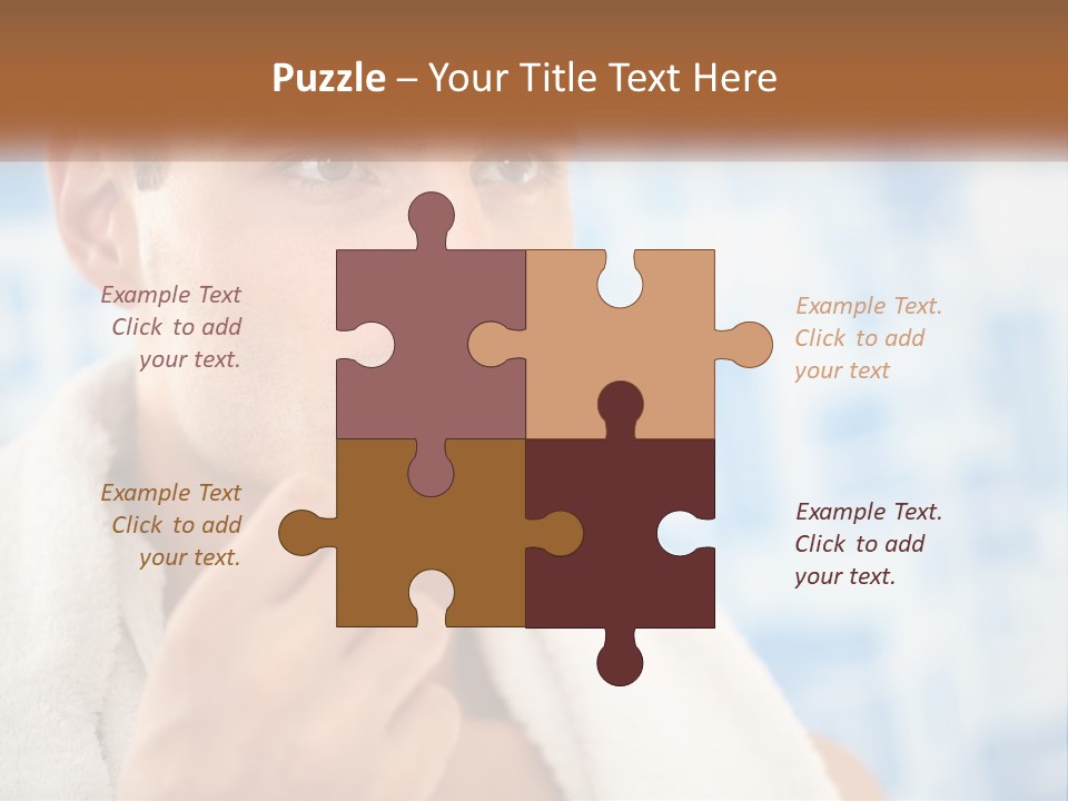 A Man Brushing His Teeth With A Toothbrush PowerPoint Template