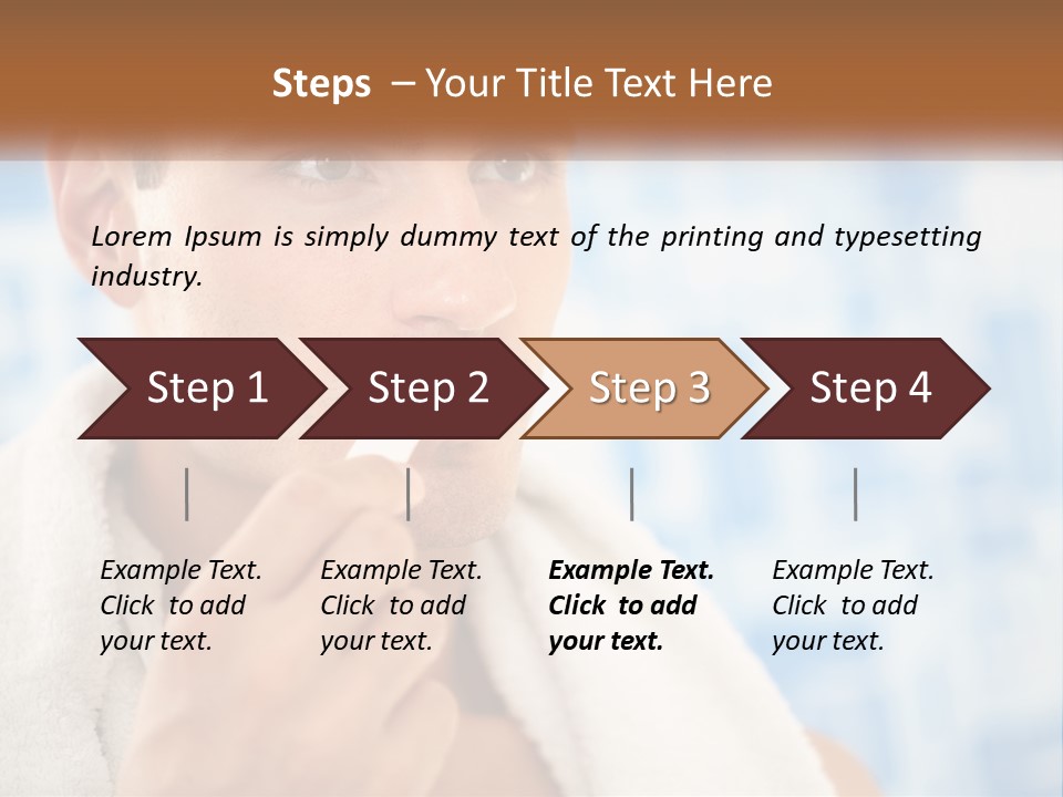 A Man Brushing His Teeth With A Toothbrush PowerPoint Template