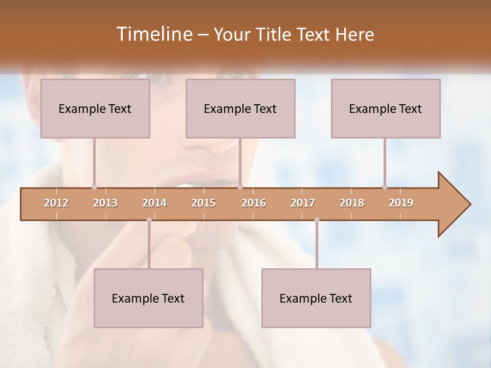 A Man Brushing His Teeth With A Toothbrush PowerPoint Template