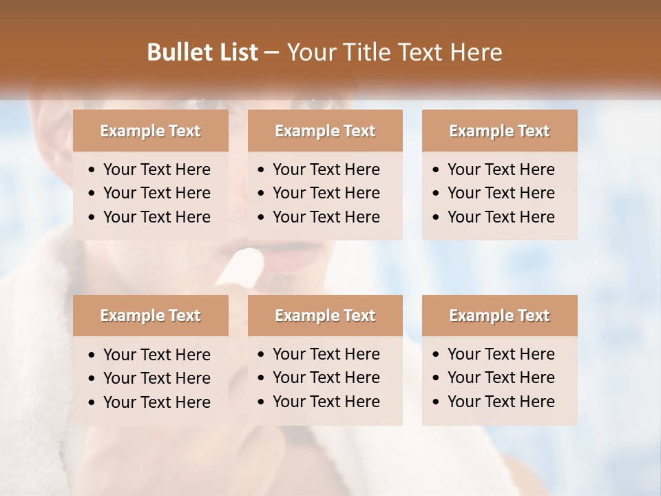 A Man Brushing His Teeth With A Toothbrush PowerPoint Template