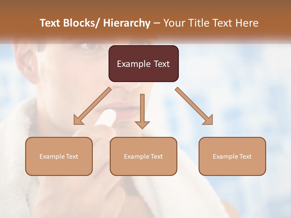 A Man Brushing His Teeth With A Toothbrush PowerPoint Template