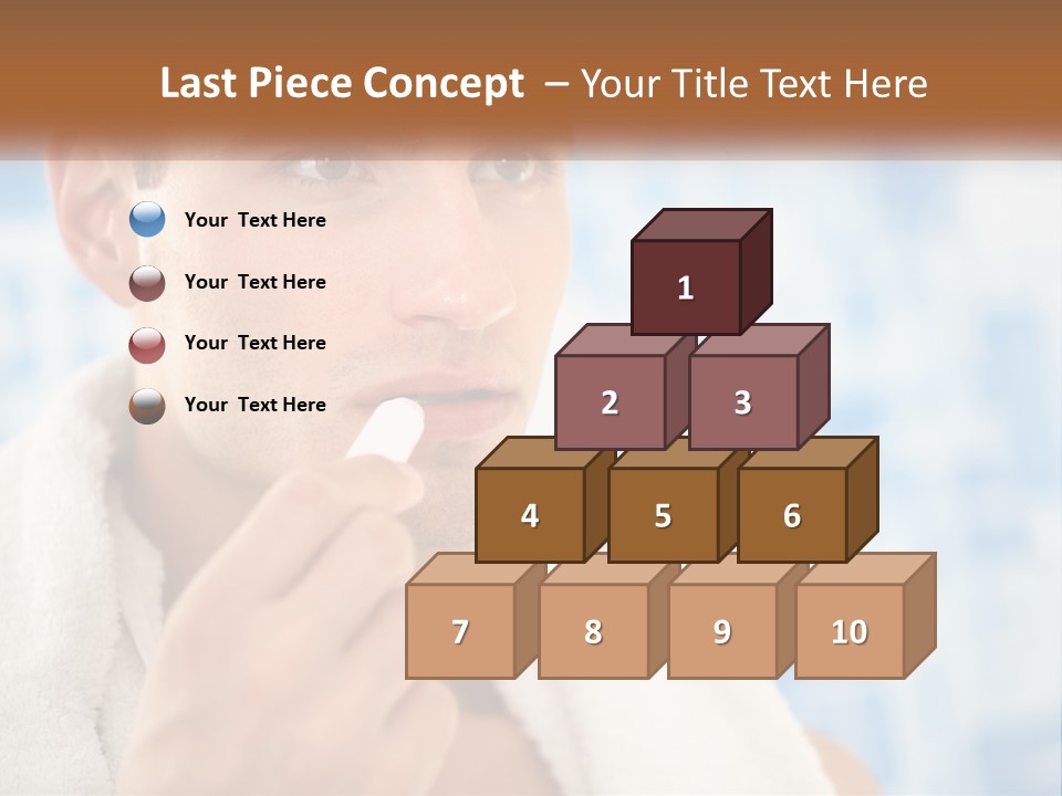 A Man Brushing His Teeth With A Toothbrush PowerPoint Template