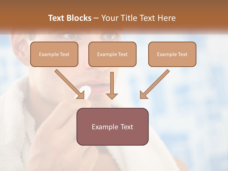 A Man Brushing His Teeth With A Toothbrush PowerPoint Template
