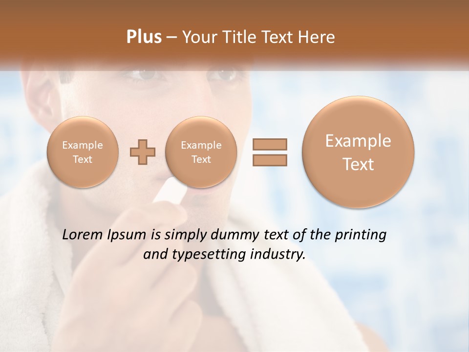 A Man Brushing His Teeth With A Toothbrush PowerPoint Template