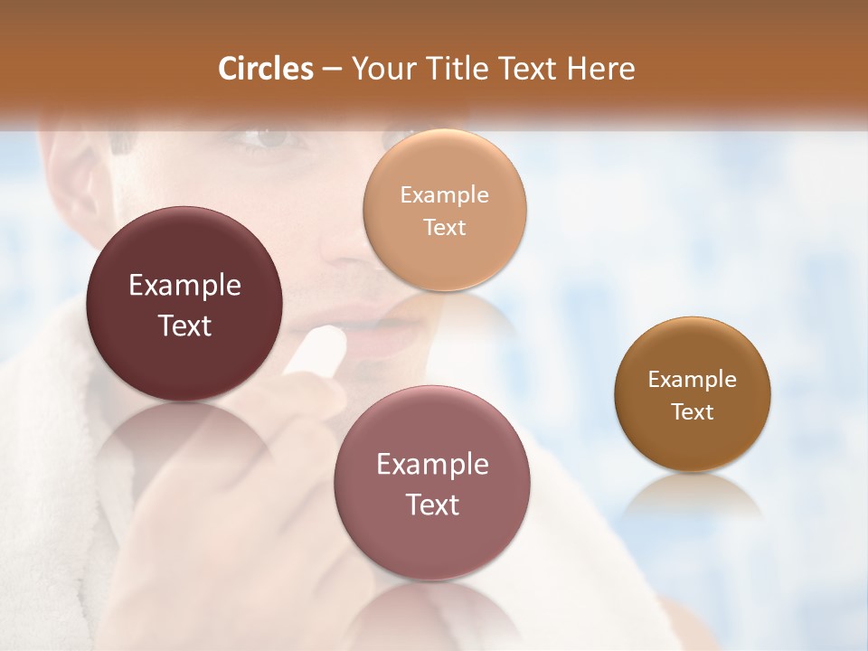 A Man Brushing His Teeth With A Toothbrush PowerPoint Template