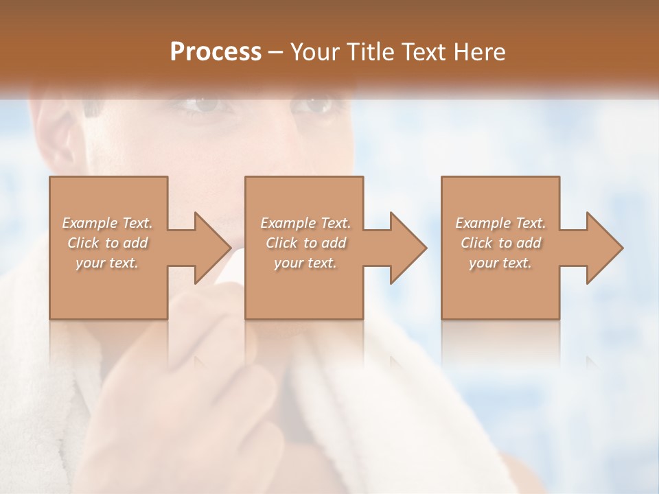 A Man Brushing His Teeth With A Toothbrush PowerPoint Template