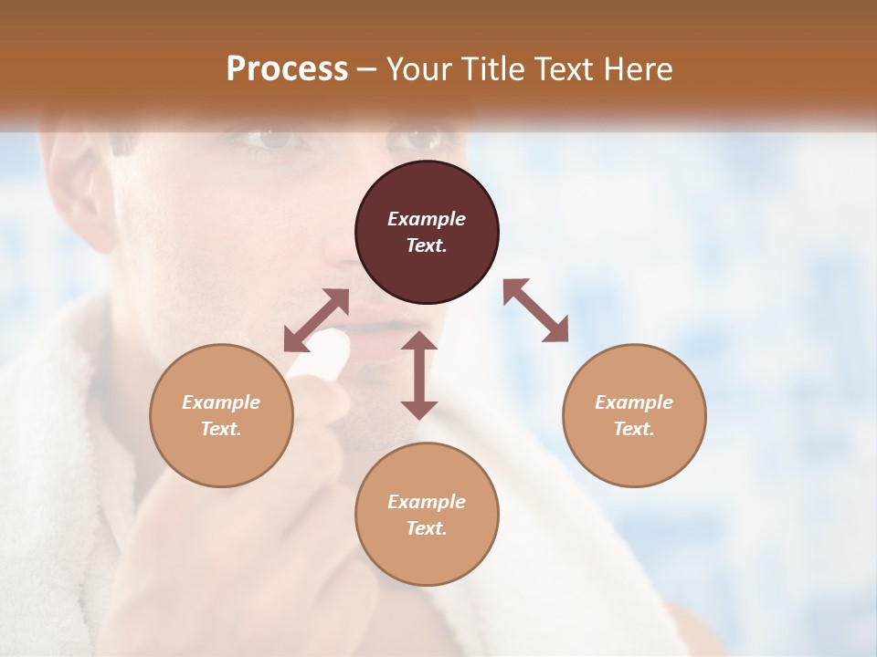 A Man Brushing His Teeth With A Toothbrush PowerPoint Template