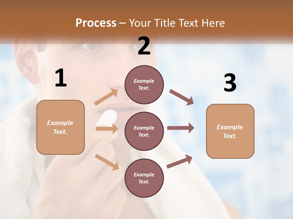 A Man Brushing His Teeth With A Toothbrush PowerPoint Template