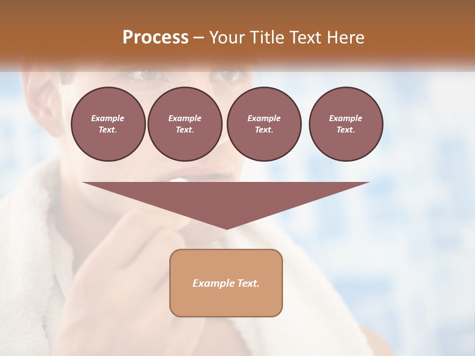 A Man Brushing His Teeth With A Toothbrush PowerPoint Template