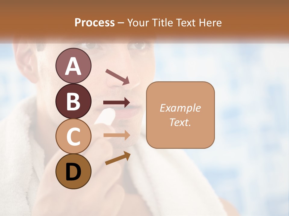 A Man Brushing His Teeth With A Toothbrush PowerPoint Template
