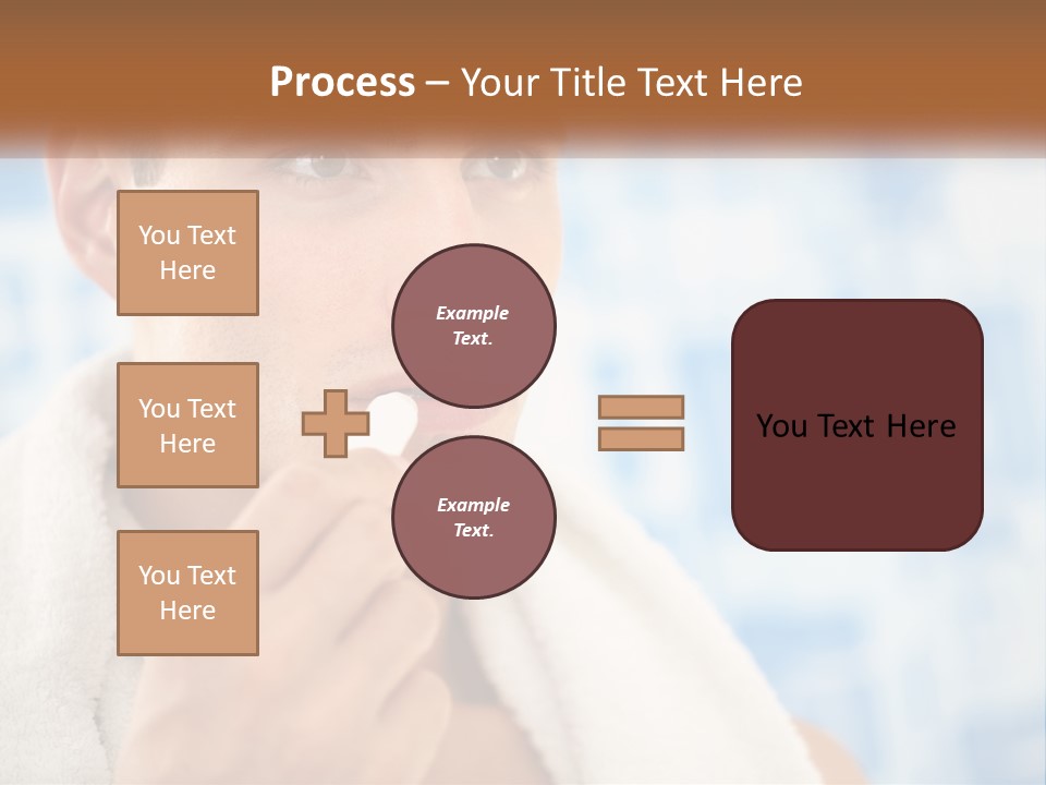 A Man Brushing His Teeth With A Toothbrush PowerPoint Template