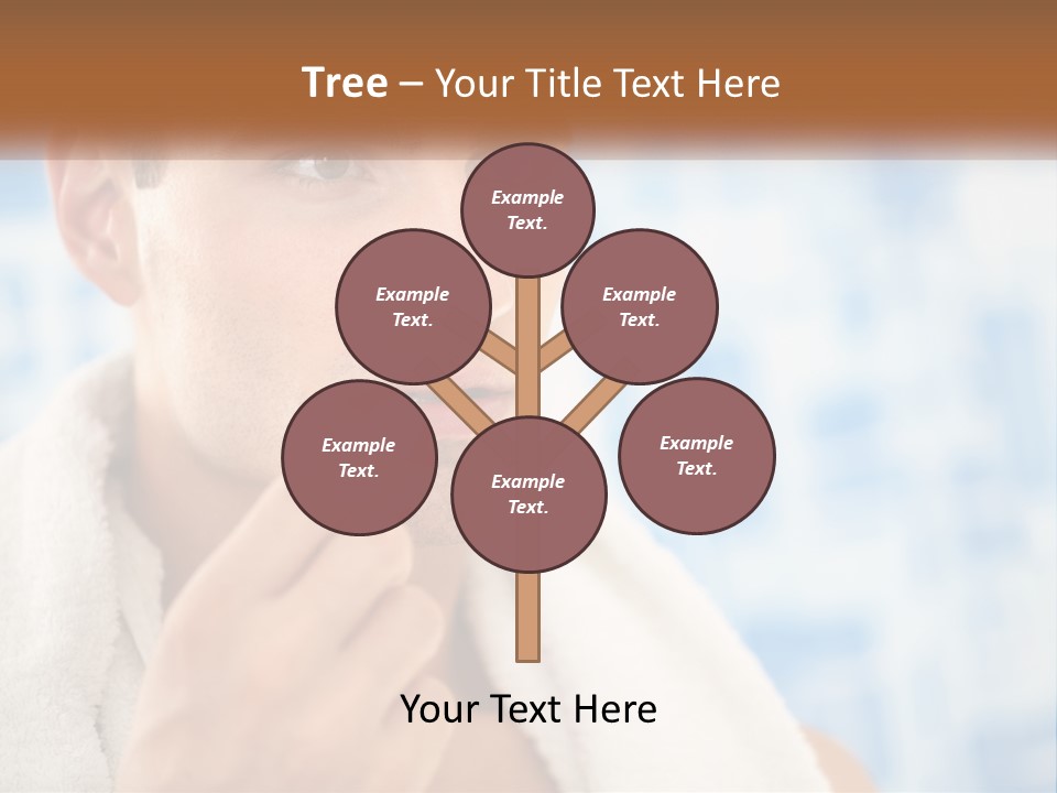 A Man Brushing His Teeth With A Toothbrush PowerPoint Template