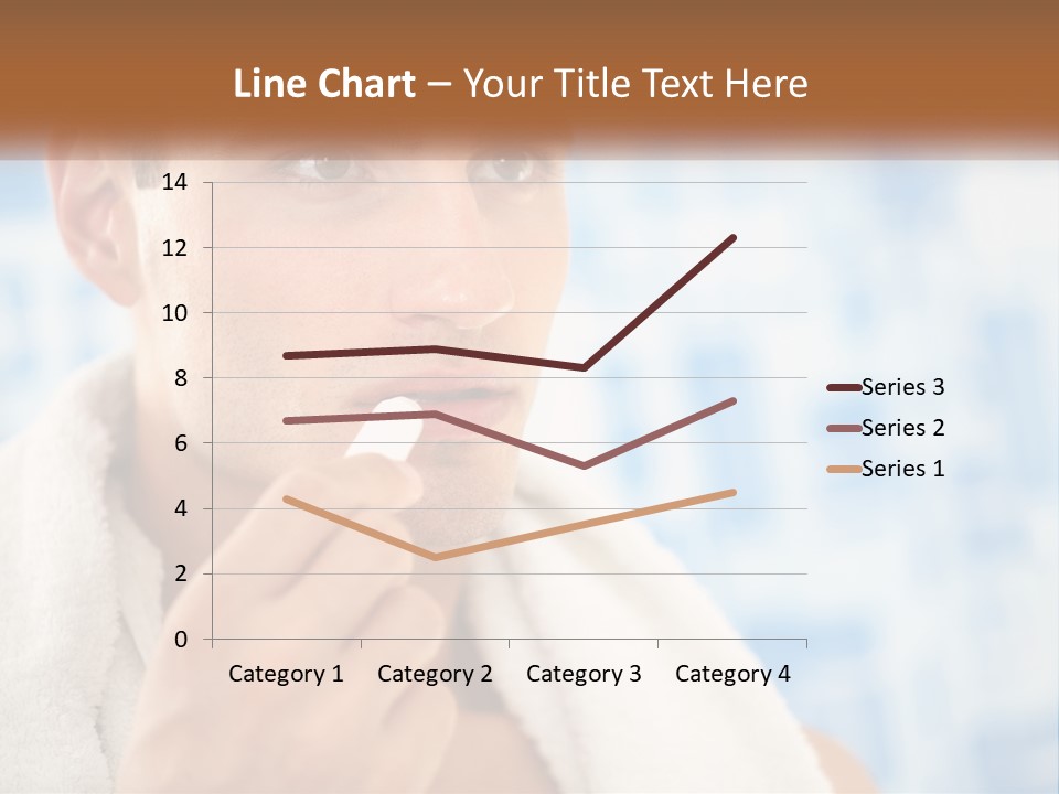 A Man Brushing His Teeth With A Toothbrush PowerPoint Template