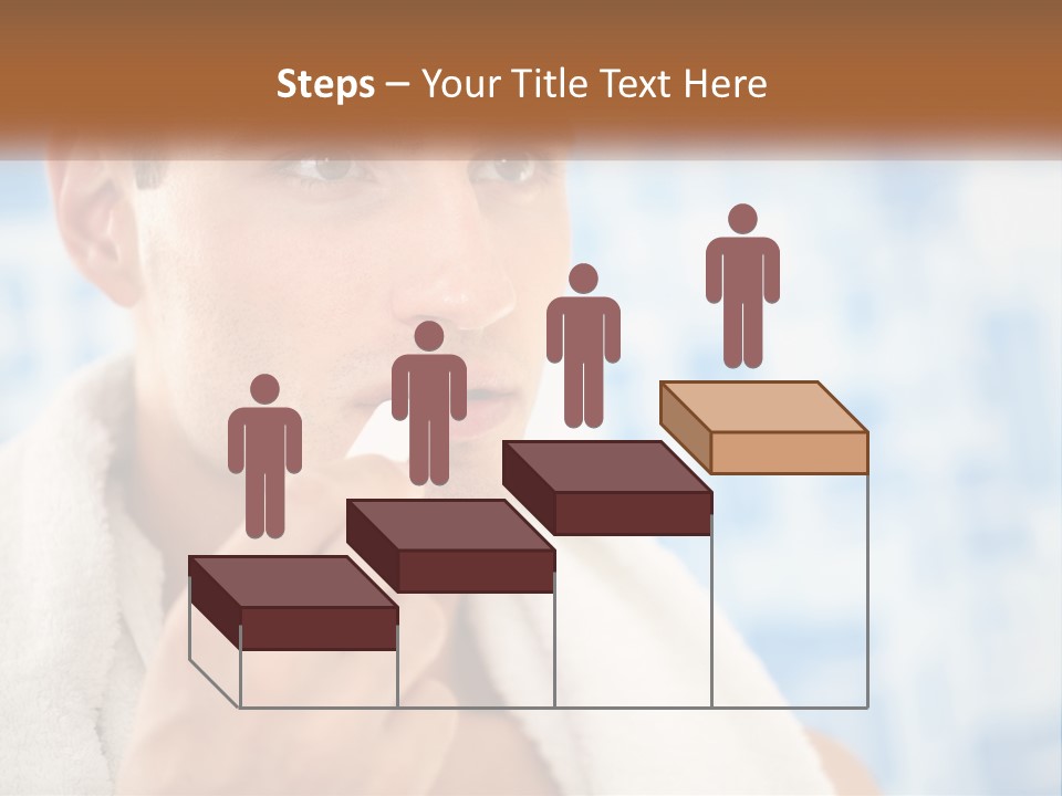 A Man Brushing His Teeth With A Toothbrush PowerPoint Template