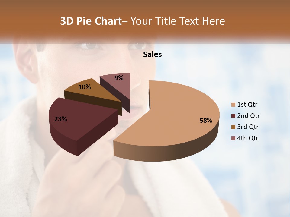 A Man Brushing His Teeth With A Toothbrush PowerPoint Template