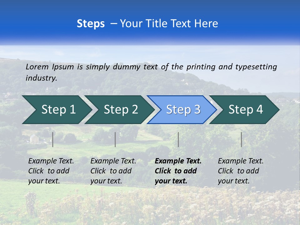 A Blue Sign Is In The Middle Of A Field PowerPoint Template