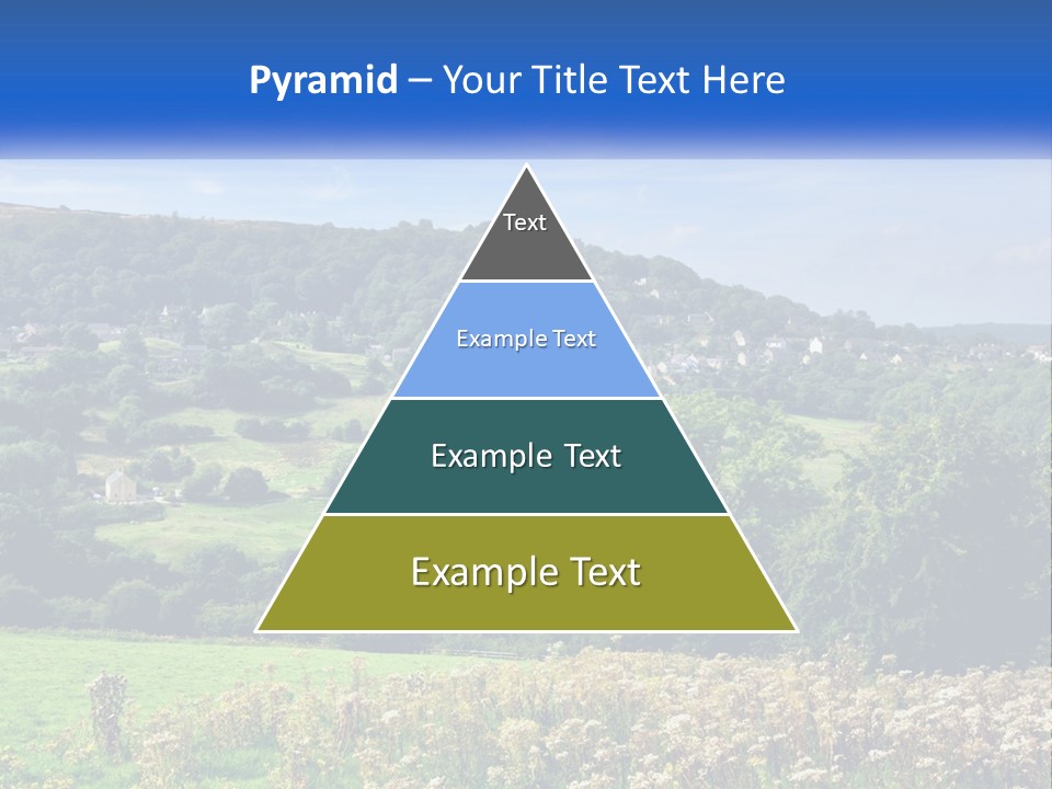 A Blue Sign Is In The Middle Of A Field PowerPoint Template