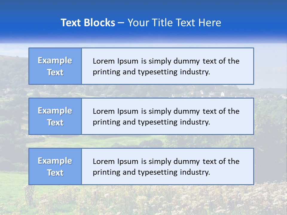 A Blue Sign Is In The Middle Of A Field PowerPoint Template