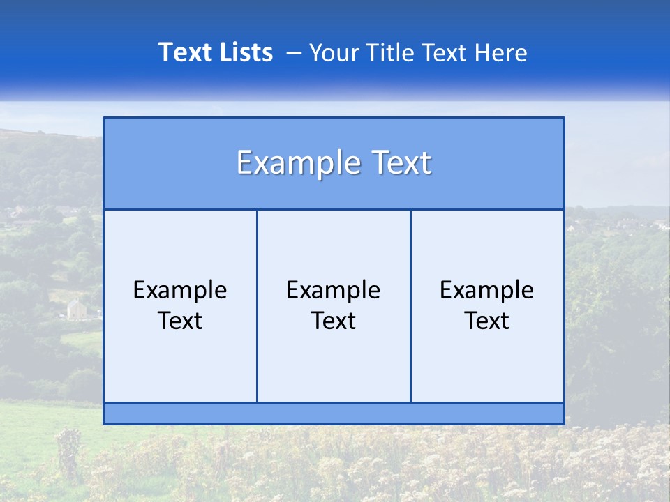 A Blue Sign Is In The Middle Of A Field PowerPoint Template