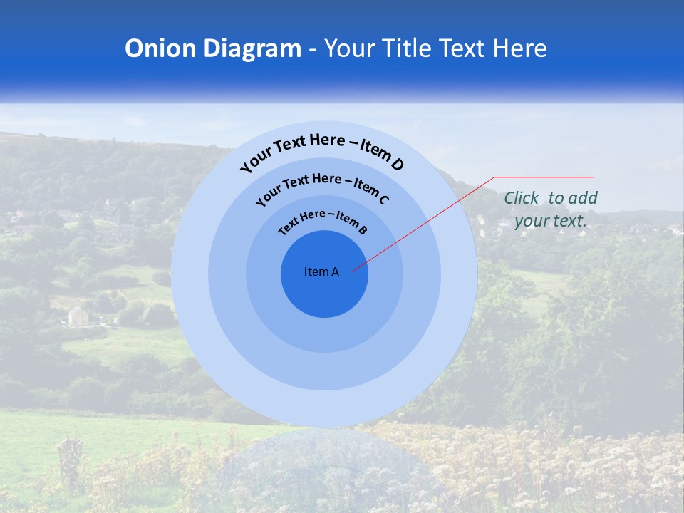 A Blue Sign Is In The Middle Of A Field PowerPoint Template