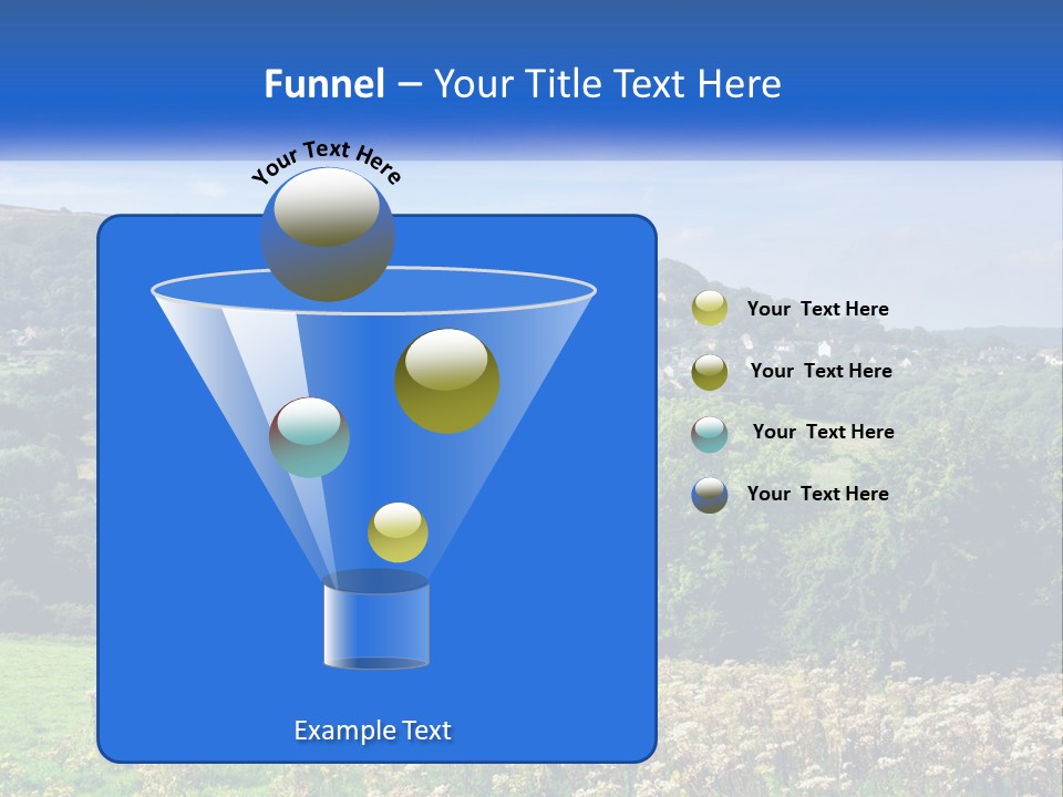 A Blue Sign Is In The Middle Of A Field PowerPoint Template