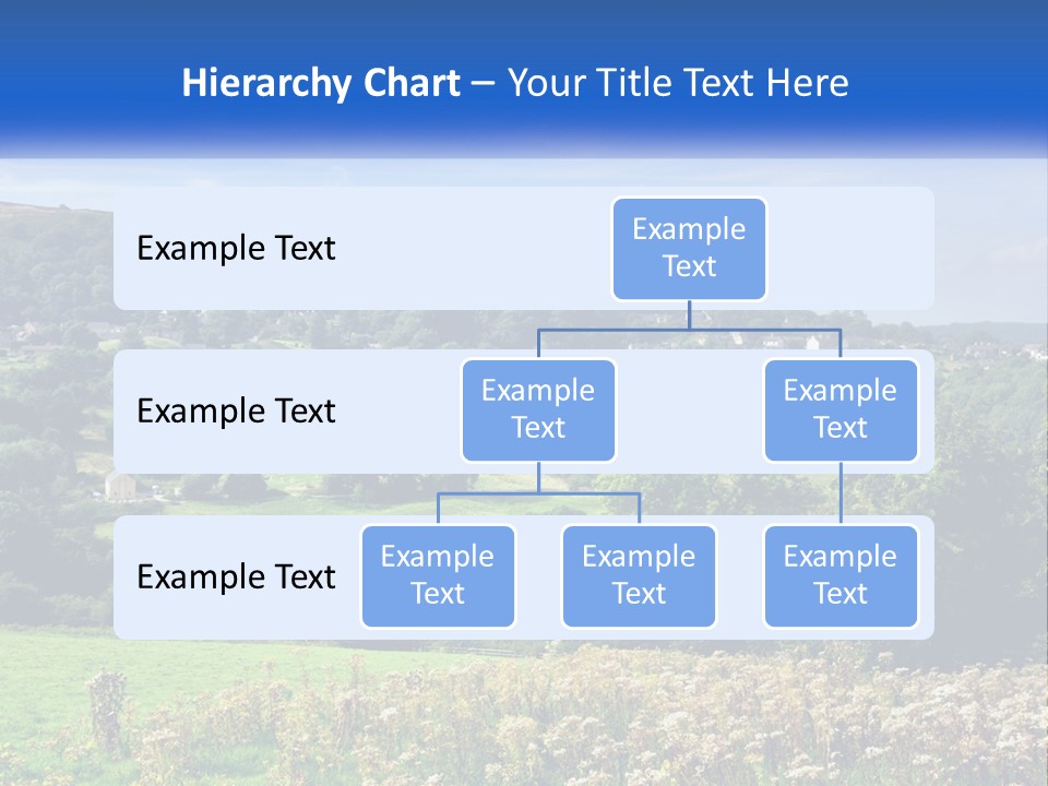 A Blue Sign Is In The Middle Of A Field PowerPoint Template